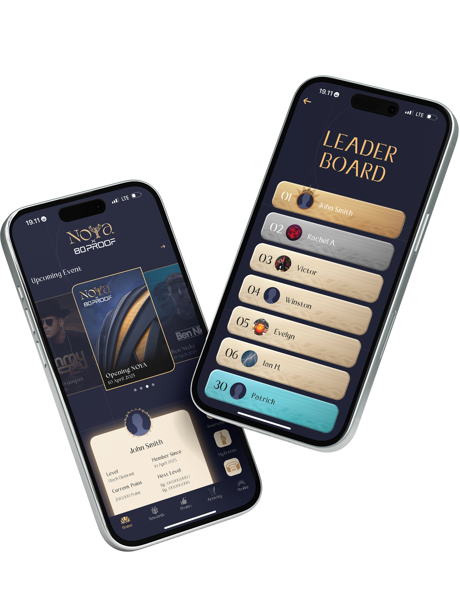 Phone Mockup of NOYA app