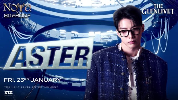 DJ Aster performing live at NOYA x 80 Proof nightclub event