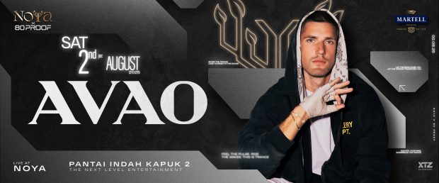 DJ Avao performing live at NOYA x 80 Proof nightclub event