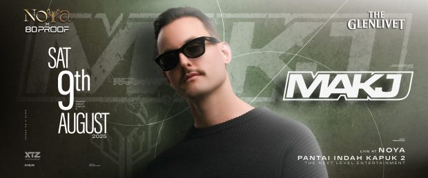 MAKJ performing live at NOYA x 80 Proof nightclub event