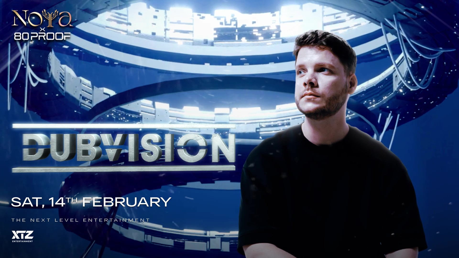 DUBVISION performing live at NOYA x 80 Proof nightclub event