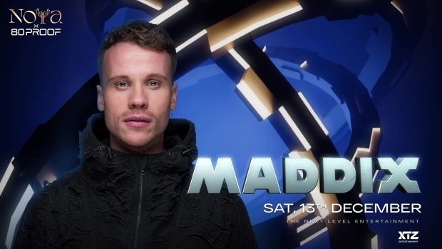 MADDIX performing live at NOYA x 80 Proof nightclub event