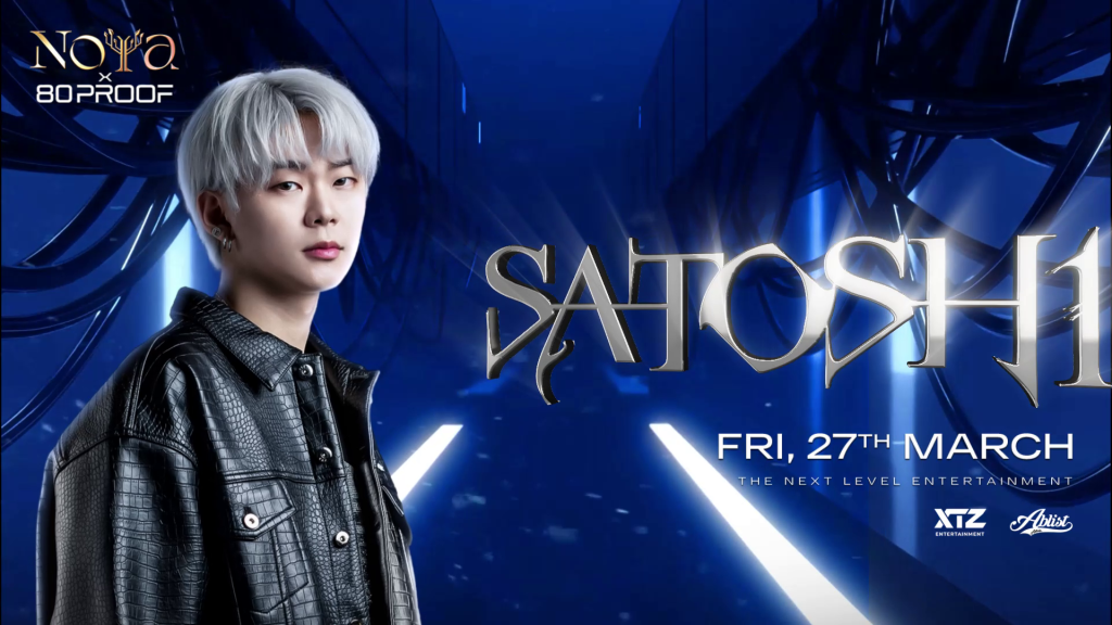 SATOSHI performing live at NOYA x 80 Proof nightclub event